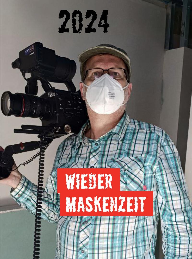 Kamerateam Reportage mit Maske